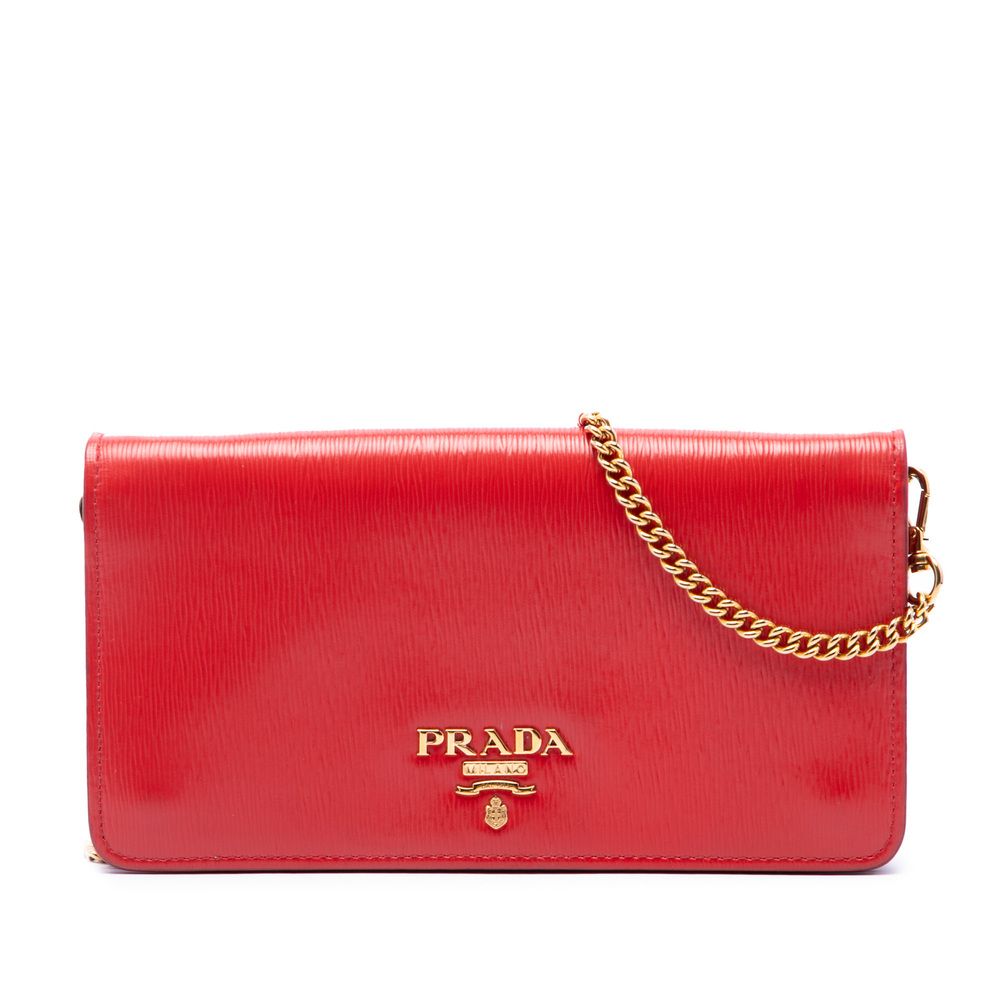 Pre-Loved Prada Vitello Move Wallet on Chain